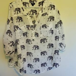 Torrid white elephant shirt